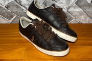 Ralph Lauren Polo Mens Brown &amp; Cream Leather Trainers UK6 EUR40