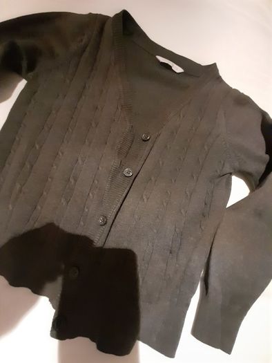 Grey uniform cardigan.Age 8