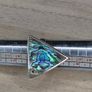 Vintage Sterling Silver Triangular Abalone Shell Ring Image 6
