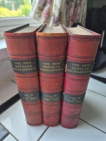 Antique 10 inch 3 volumes encyclopedia books