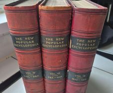 Antique 10 inch 3 volumes encyclopedia books