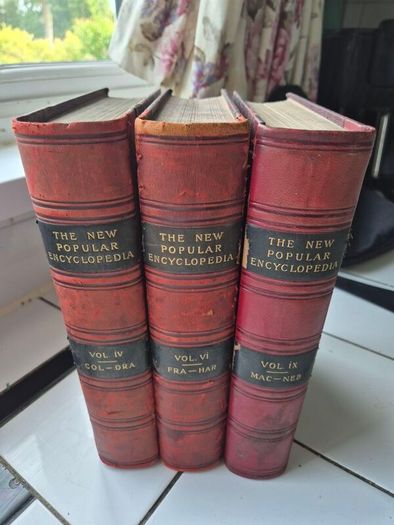 Antique 10 inch 3 volumes encyclopedia books