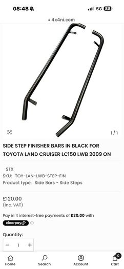 land cruiser side bars