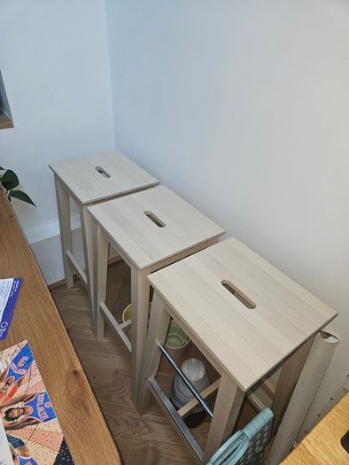 Set of 3 ikea NILSOLLE bar stools