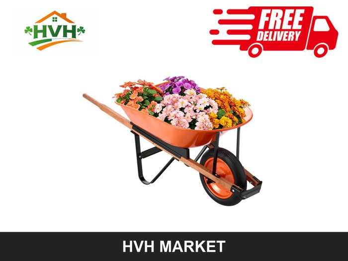 Garden Wheelbarrow Cart 5 Cu Ft One Wheel