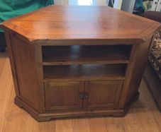 Egyptian Brown 2 Door Corner TV Stand