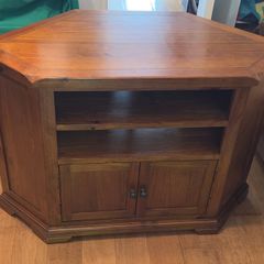 Egyptian Brown 2 Door Corner TV Stand