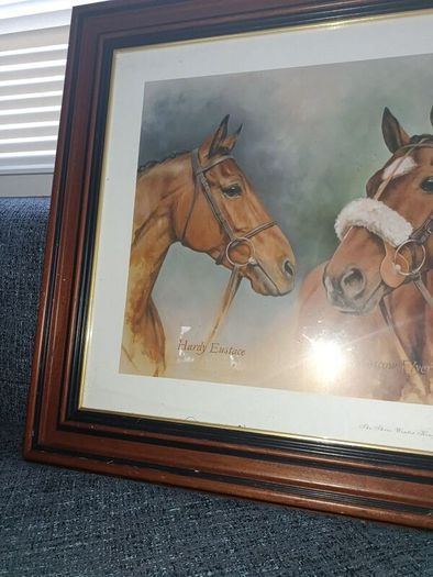 The Three Winter Kings" Framed Horse Racing Print (Hardy Eustace, Moscow Flyer, Kicking King)