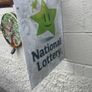 Double sided national lottery wall sign. Image 2