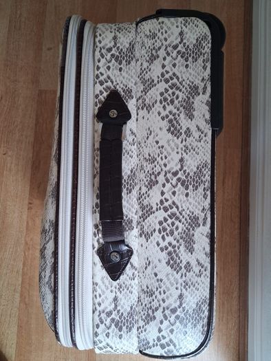 Brown 3 Piece Snake Skin Luggage Set