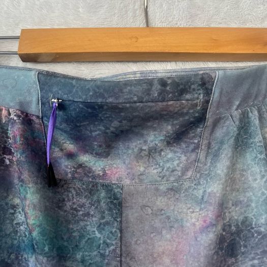 Lululemon Lab  Unisex Lightweight Hoodie & Shorts Co-ord Set Abstract Dye Print Sz M