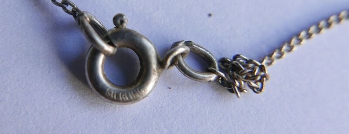 Vintage Sterling Silver 925 Welsh Daffodil Love Spoon Necklace, Heart Love Spoon Pendant