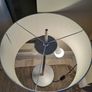 Large table Lamp chrome and linen Image 5