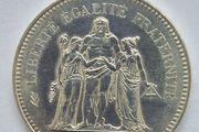 1974 French 50 Francs "Hercules" Silver Coin