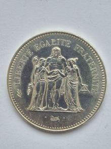 1974 French 50 Francs "Hercules" Silver Coin