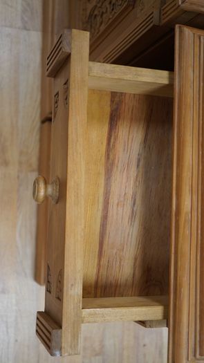 Pair of Quality Carved Ash Bedside Cabinets