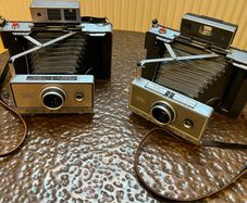 2x Polaroid Land Cameras 240 and 350 models