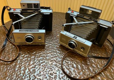 2x Polaroid Land Cameras 240 and 350 models