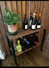 Industrial Wine Rack Table