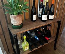 Industrial Wine Rack Table