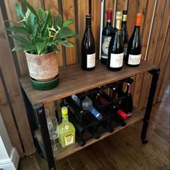 Industrial Wine Rack Table
