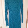 John Zack Blue Lace Open Back Dress - Size 8 Image 3