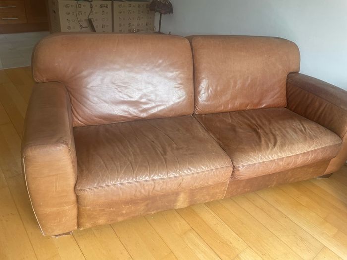 Tan Leather sofa offers