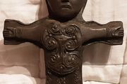replica 7th century Irish robed christ cross