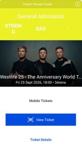Westlife Ticket(s)