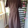dress brown striped cotton dress with pockets size 12 Image 6