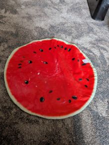 Watermelon design plush play mat