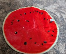 Watermelon design plush play mat
