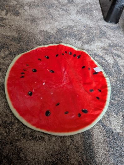 Watermelon design plush play mat