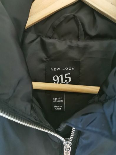 Girls black bomber jacket (10-11)