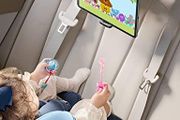 Car Headrest Tablet Mount Aluminium Arm 2025 Adjustable Car Tablet Holder, 360 rotaotating Backseat Mount for Kids, for 2024 iPad Pro 13, Air 6, Mini, Tab, Phones, 4.7-13 inch Device - Black