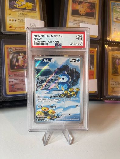 Piplup Illustration Rare Pokemon Card PSA 9