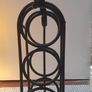 Wrought iron Metal Pillar Candle Holder and Wine Rack Image 4