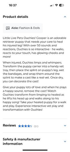 Little Live Pets Ouchies.. Cooper