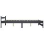 Bed Frame Dark Grey Solid Pine Wood 180x200 cm Image 4