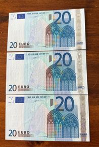 European Union 3 X 20 Euro Prefix T 2002 Banknotes