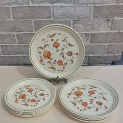 Fabulous Set of Five Dinner Plates and Five Breakfast Plates by Arklow Pottery in the Brendan Erin Stone, Unknown Pattern Name