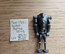 lego sw1321 super battle droid, thin head, set star wars 75431, 75395, 75373