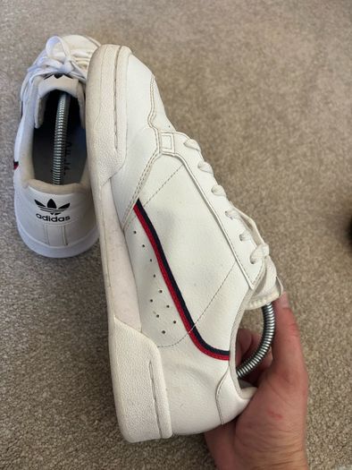 Womens Adidas Continental 80 white trainers