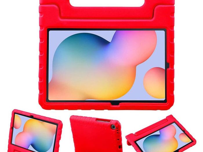 For Samsung Galaxy Tab S6 Kids Case Shockproof Cover With Stand - Red