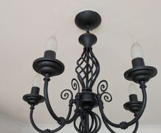 Black 5 bulb ceiling light
