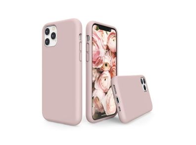Liquid Silicone Case For iPhone 11 Pro Luxury Thin Soft Phone Cover New Pink Sand - FHT3IP11PLK