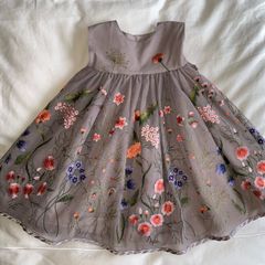 Beautiful M&P taupe dress 12-18 months