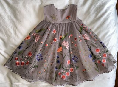Beautiful M&P taupe dress 12-18 months