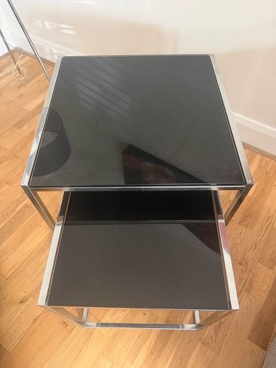 Set of 3 Glass Nesting Tables
