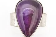 Adjustable Sterling Silver Amethyst Ring